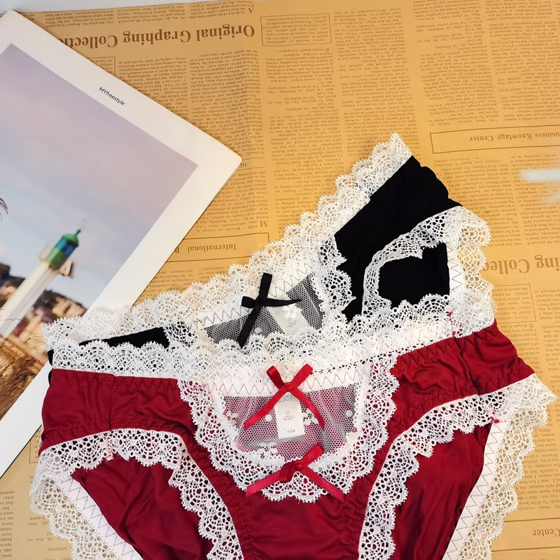 jk甜美美少女内裤萝莉软萌可爱蕾丝丝边三角裤女三角裤