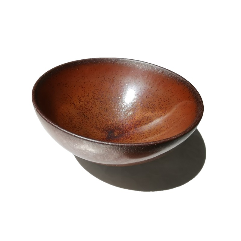 建盏龙窑柴烧古法手工原矿釉平口小平主人丞相建盏