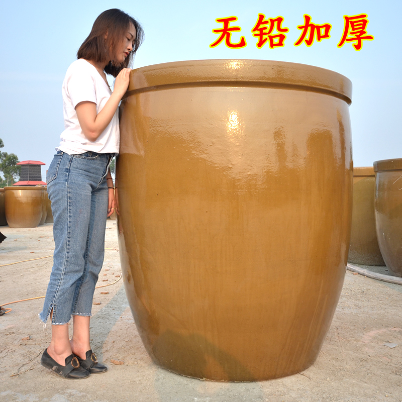 土陶水缸老式储水家用陶瓷特大号庭院造景粗陶米桶