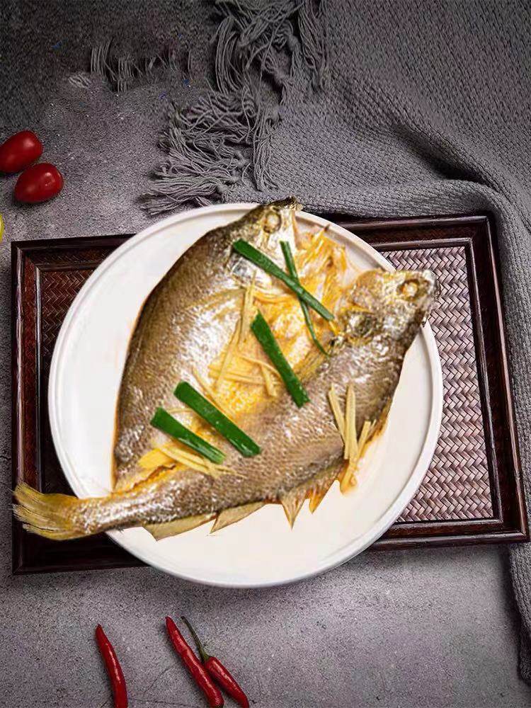 脱脂拉菲黄鱼5袋装16斤冷冻新鲜腌制半成品开背黄鱼