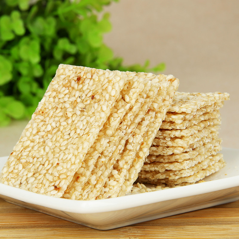 钟祥芝麻小吃糕点传统特产湖北广生白芝麻单袋传统中式糕点