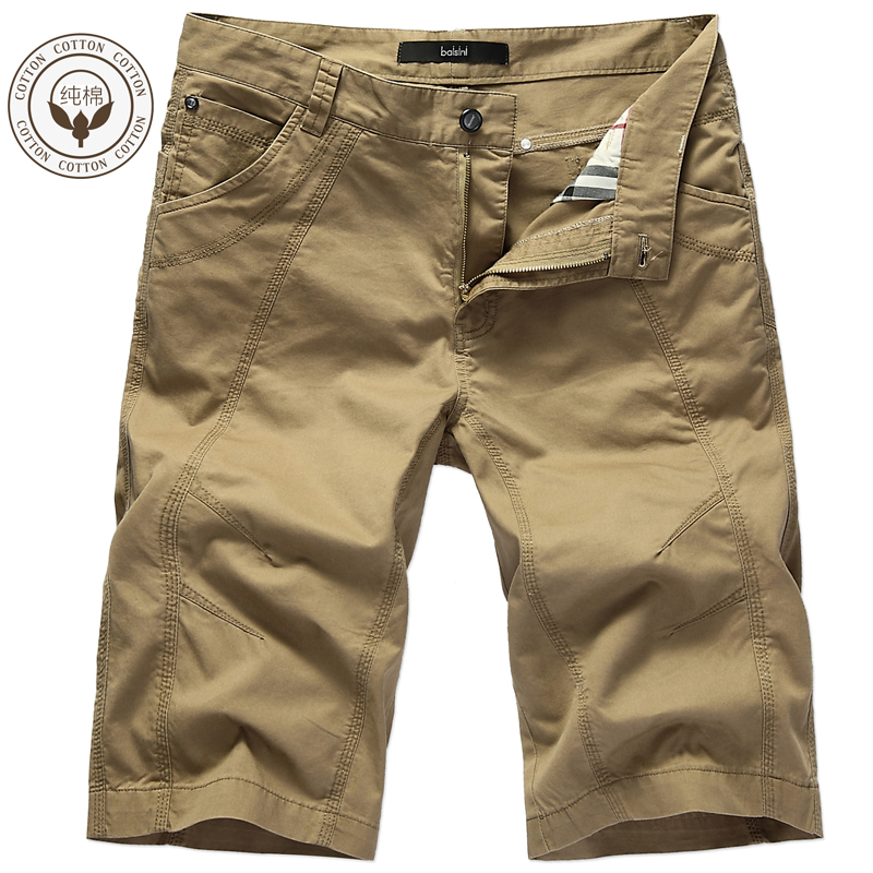 短裤全棉男夏天7分半裤七分休闲宽松纯棉中年中裤夏六分5分五分裤