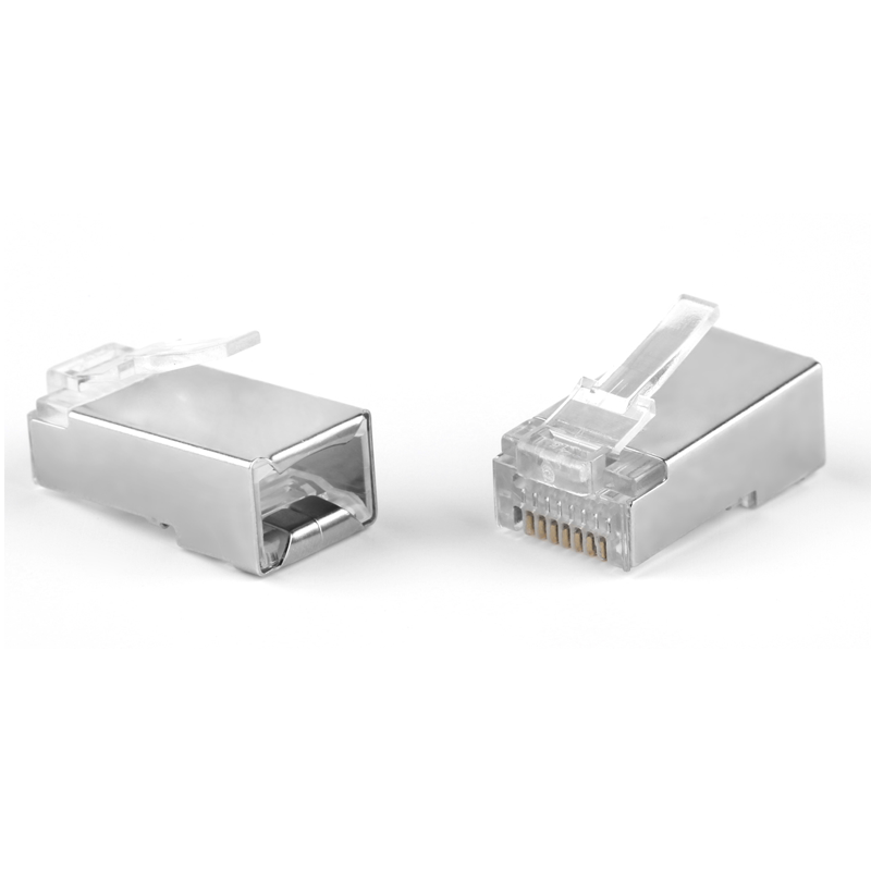 geryjazz德爵水晶头 超五类rj45屏蔽水晶头 网线8芯镀金接头100个