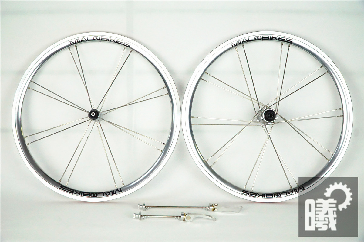 mialo米洛t60dx50x60x80折叠20寸刹碟刹星芒直拉辐条轮组自行车轮组