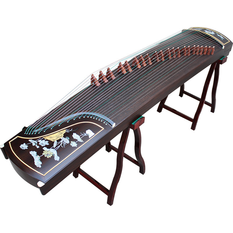 祥音专业演奏级挖筝黑檀木超薄素面古筝收藏级乐器实木古筝