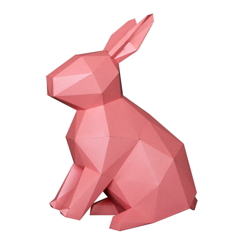 兔子模型益智手工课摆件diy装饰动物3d立体其他类型纸模
