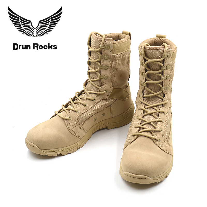 君洛克飞鱼SFB超轻透气夏季沙漠作战靴男女作训靴进口牛皮战术靴