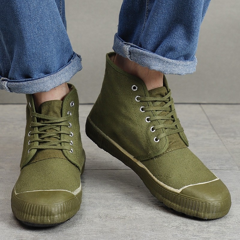 际华3517正品高腰解放鞋厚底劳动女式老式高帮帆布鞋