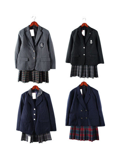 jkvintage古着中古英伦原宿校服学生装秋冬学院短外套