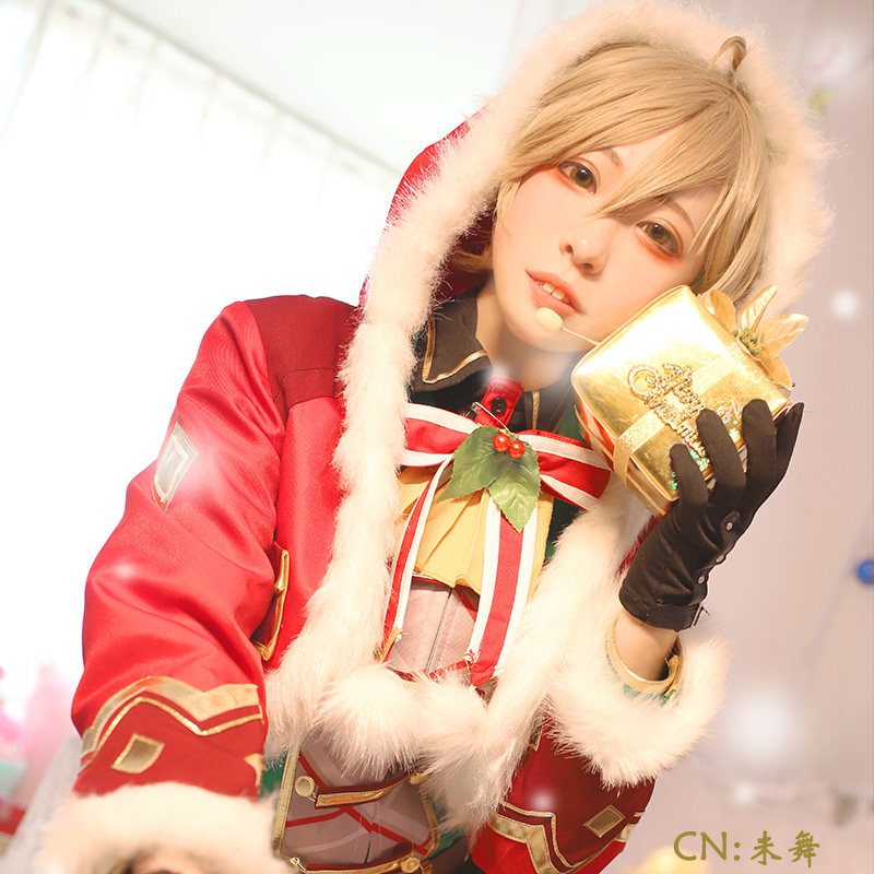 cosonsen偶像梦幻扭蛋圣诞老人真白cosplay服装cosplay男装