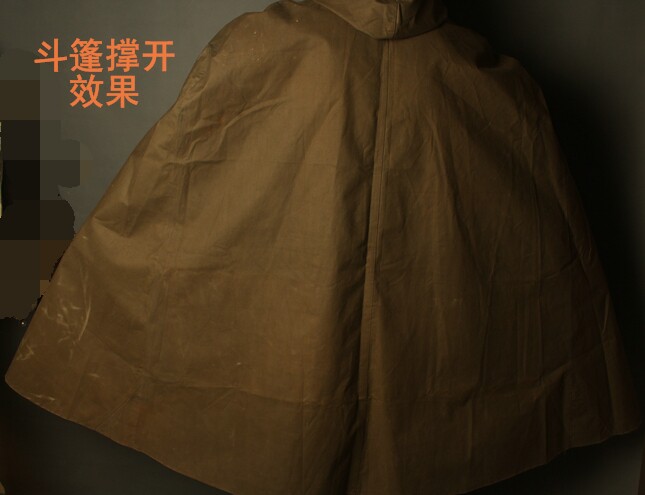 军迷收藏正品老货雨披65式斗篷雨衣防雨双面骑行水衣多用军迷披风
