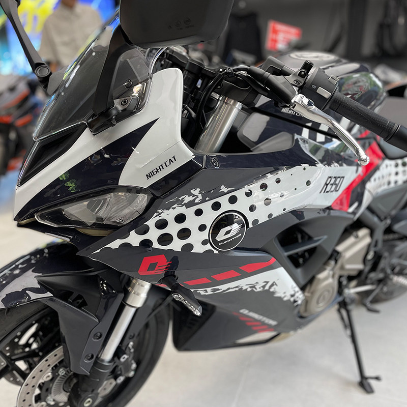 钱江qj赛350改装全车身贴纸拉花