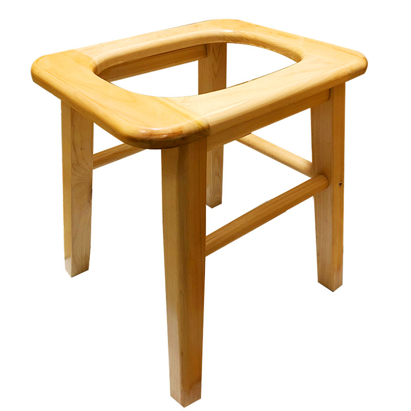 老人孕妇实木坐便椅家用便凳移动马桶凳大便椅加便盆防滑木坐便器