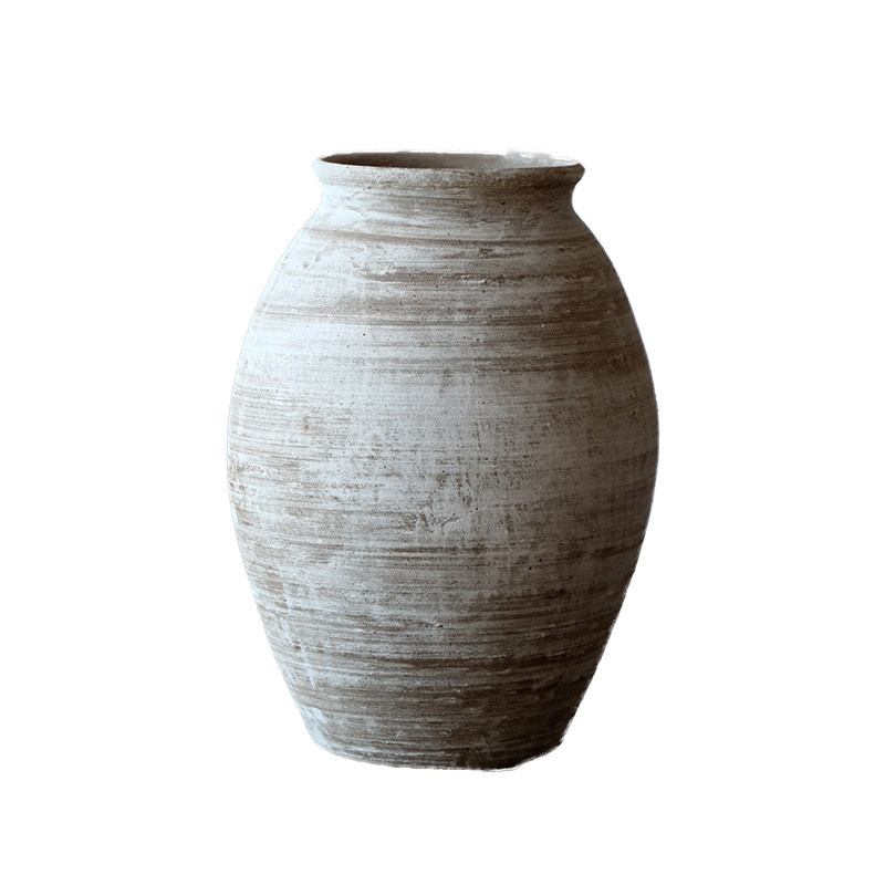 手工陶罐土陶花瓶粗陶文艺复古客厅插花花花花瓶