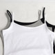 Qingsu 50 cool beautiful cotton short navel short camisole tops women's solid color tight-fitting black and white autumn thin Qingsu 50 cool beautiful cotton short navel short camisole tops women's solid color tight-fitting black and white autumn thin