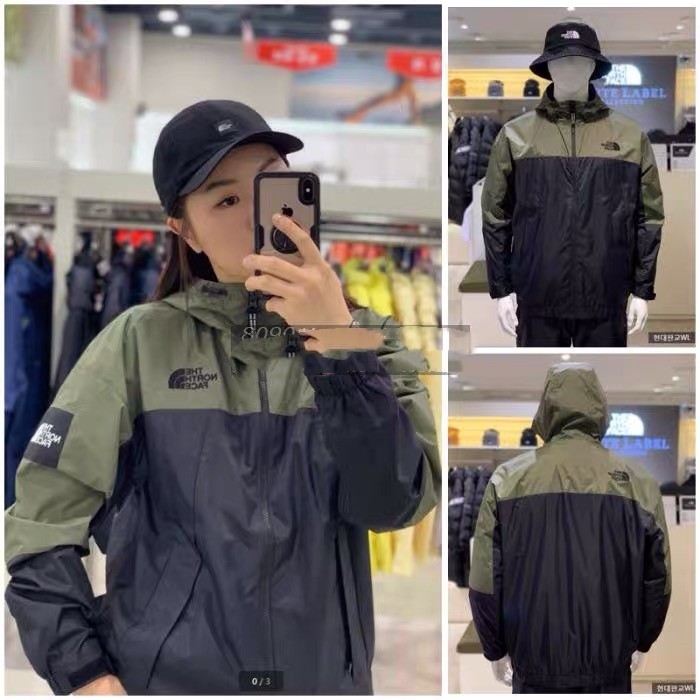 春秋季防水连帽冲锋衣潮牌男士大码宽松薄款工装夹克休闲情侣外套