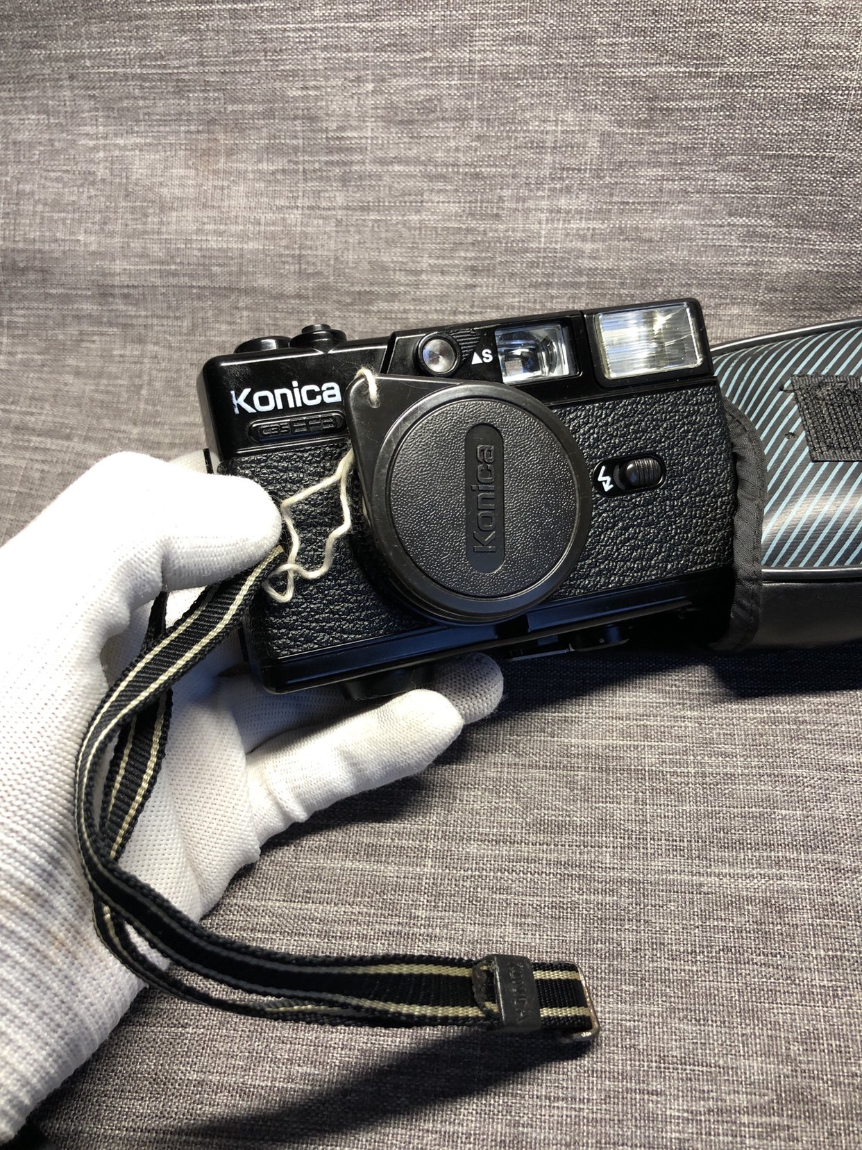 黑色konica柯尼卡c35ef3胶卷胶片菲林机械定焦中古旁轴相机