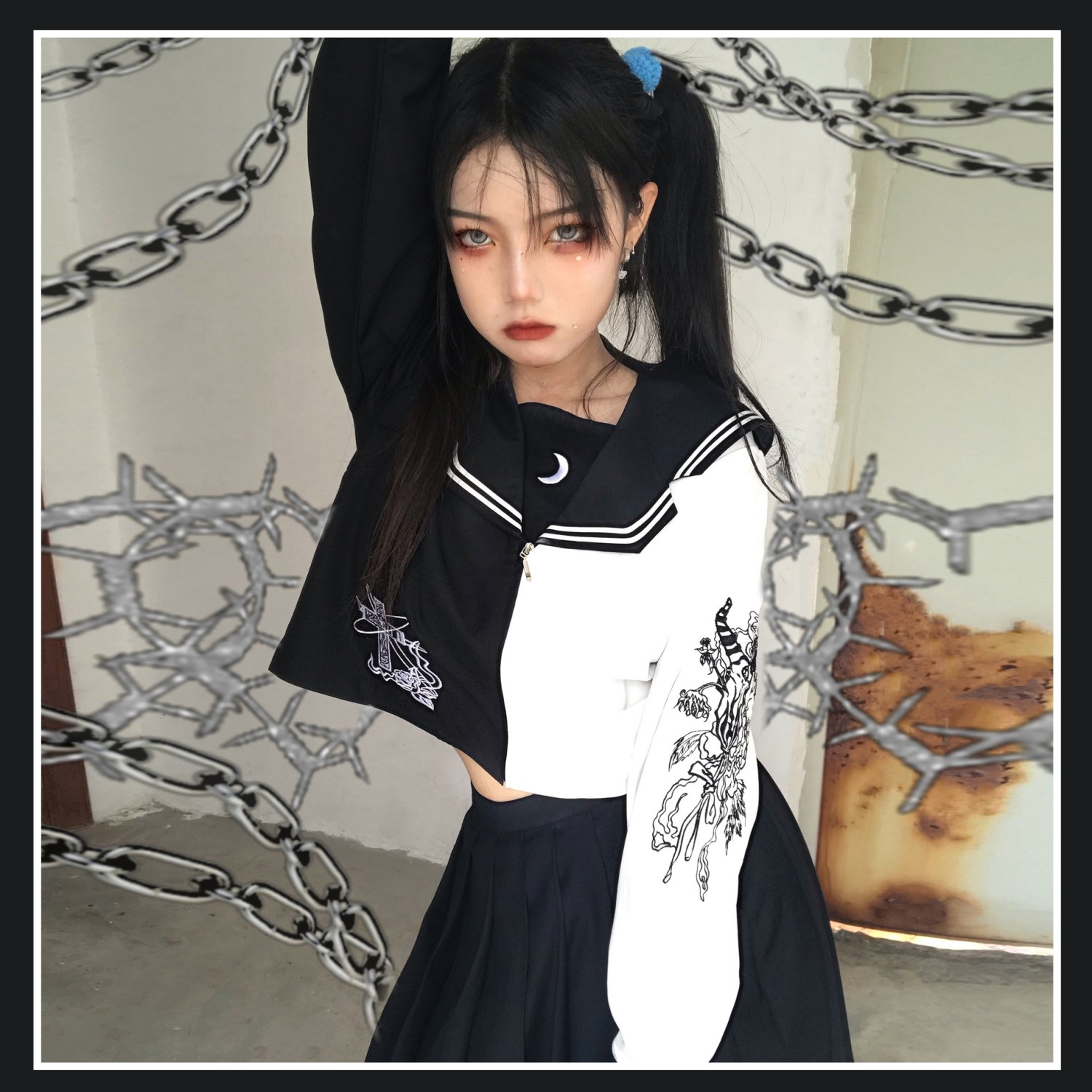萌小命名待开团暗黑jk不良少女正版制服套装学生校服