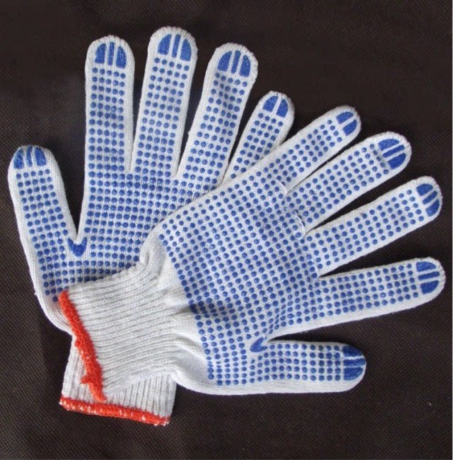 防滑点珠手套 点塑手套 点胶手套 防滑耐磨工作手套 棉纱劳保手套