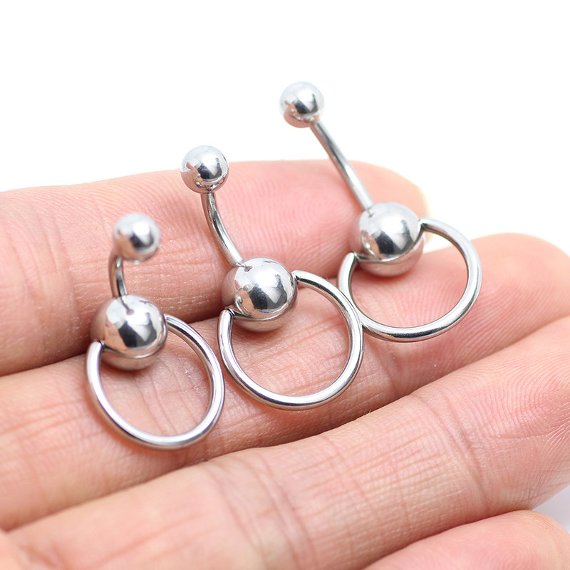 欧美经典穿刺饰品316钛钢防过敏圆环脐钉肚脐钉脐环肚脐环肚脐扣