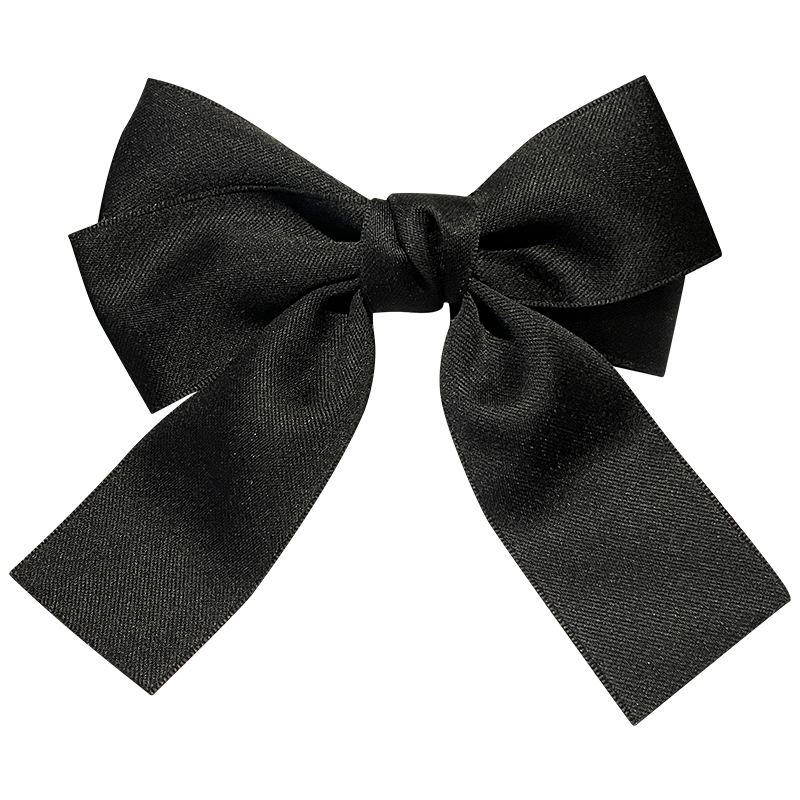 复古优雅法式黑色蝴蝶结发夹后脑勺顶夹韩国发饰发饰