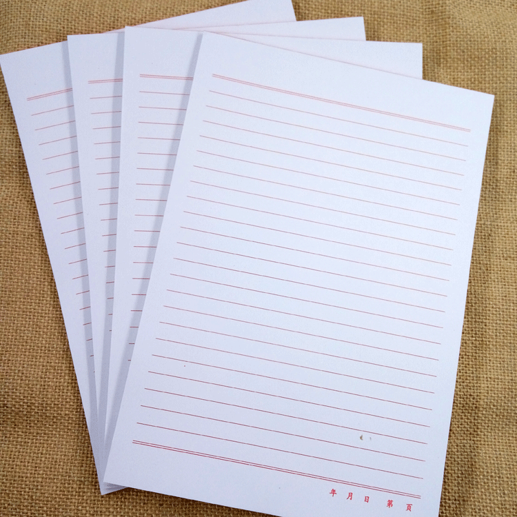 包邮10本装16k空白方格作文纸单线双线原稿纸学生用加厚材料信纸