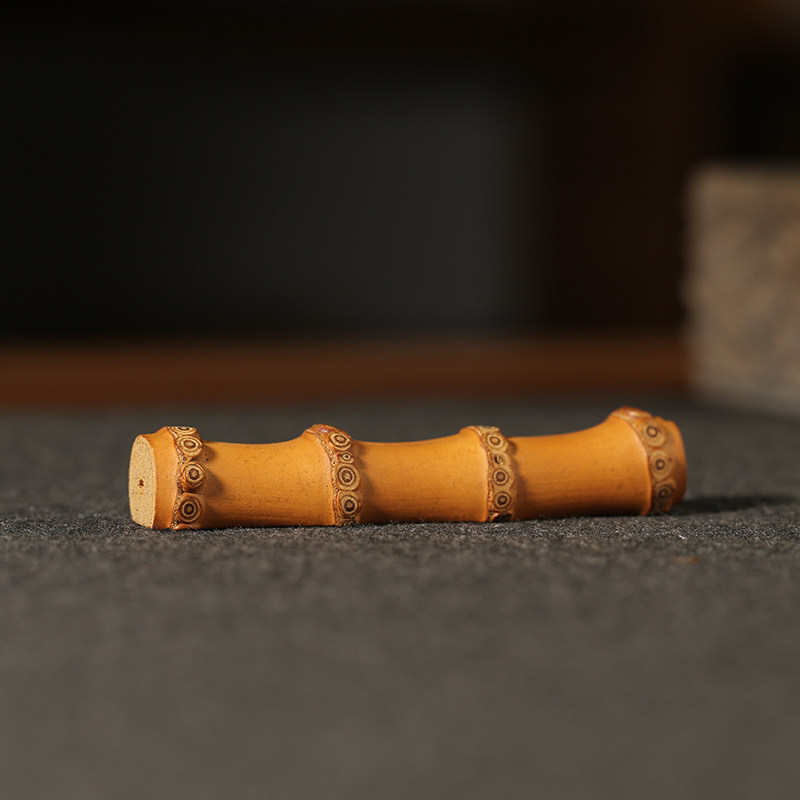 摆件碳化竹根笔搁毛笔架简约多功能竹子文房四宝笔山笔架