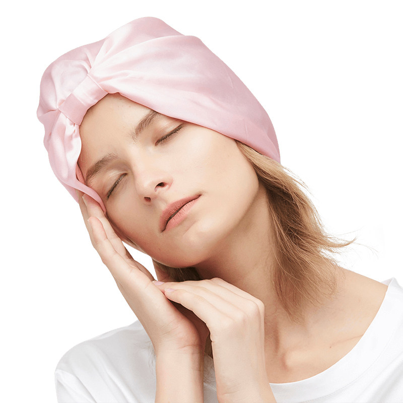 lilysilk真丝睡帽美容护发神器月子居家丝绸桑蚕帽子