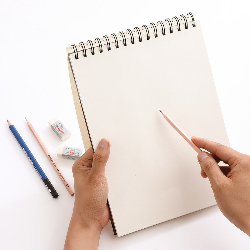 环中a4素描本美术空白速写本儿童成人写生画画彩铅手绘本子16k简约