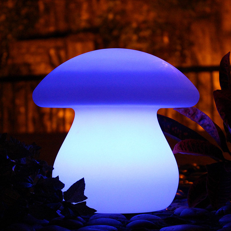 led庭院灯防水七彩发光蘑菇灯户外装饰落地灯室外院子花园草坪灯