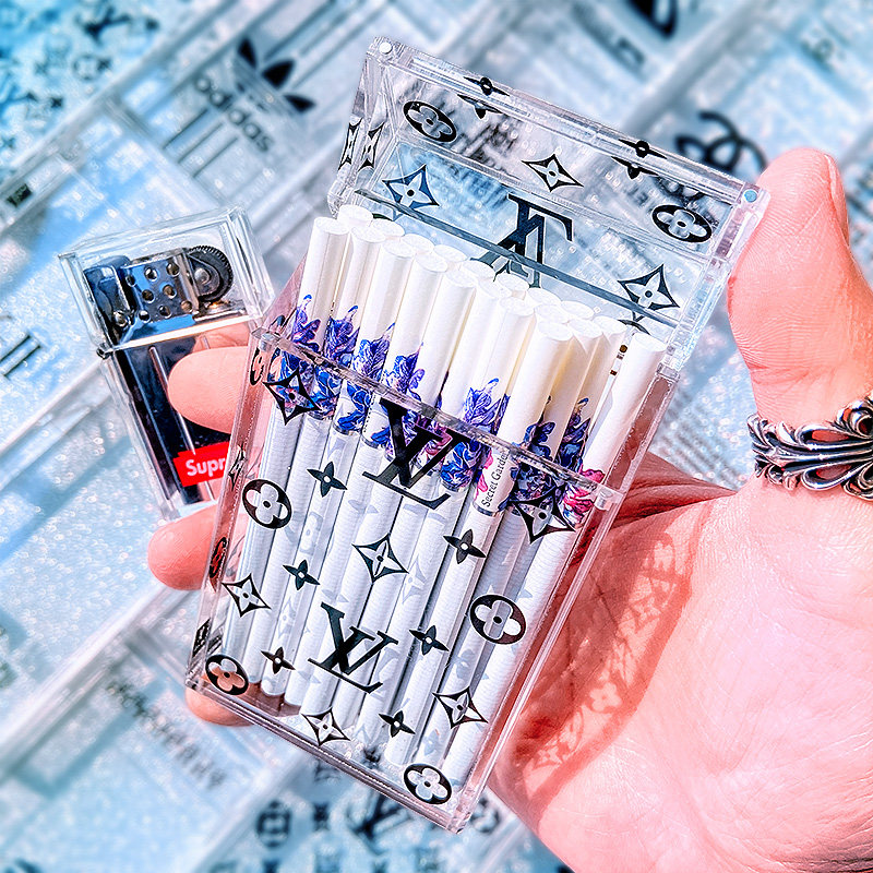 烟盒香烟潮牌透明亚克力细支女士女生香烟盒盒子烟盒