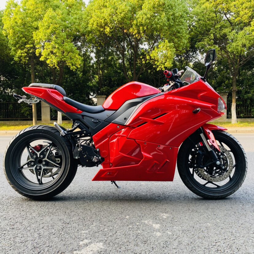 杜卡迪蛟龙电动摩托跑车成人72v高速趴赛大功率型电动摩托车