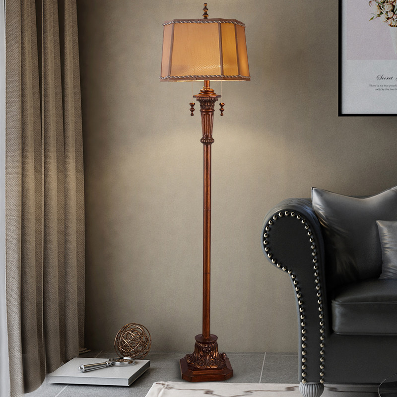 美式复古落地灯客厅卧室立式台灯欧式奢华高档落地灯