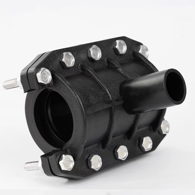 抢修pe增口节大口径pe水管补漏快速接头三通pe管