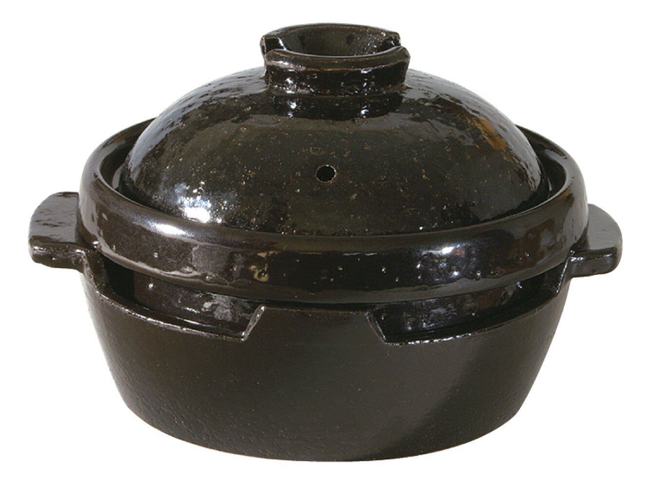 日本代购现货 长谷园 伊贺烧土锅米饭锅 陶瓷砂锅 土锅汤锅