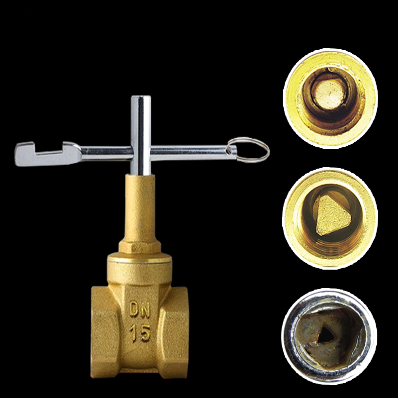 自来自来水水表前阀门内三角开关锁闭防盗加密球阀