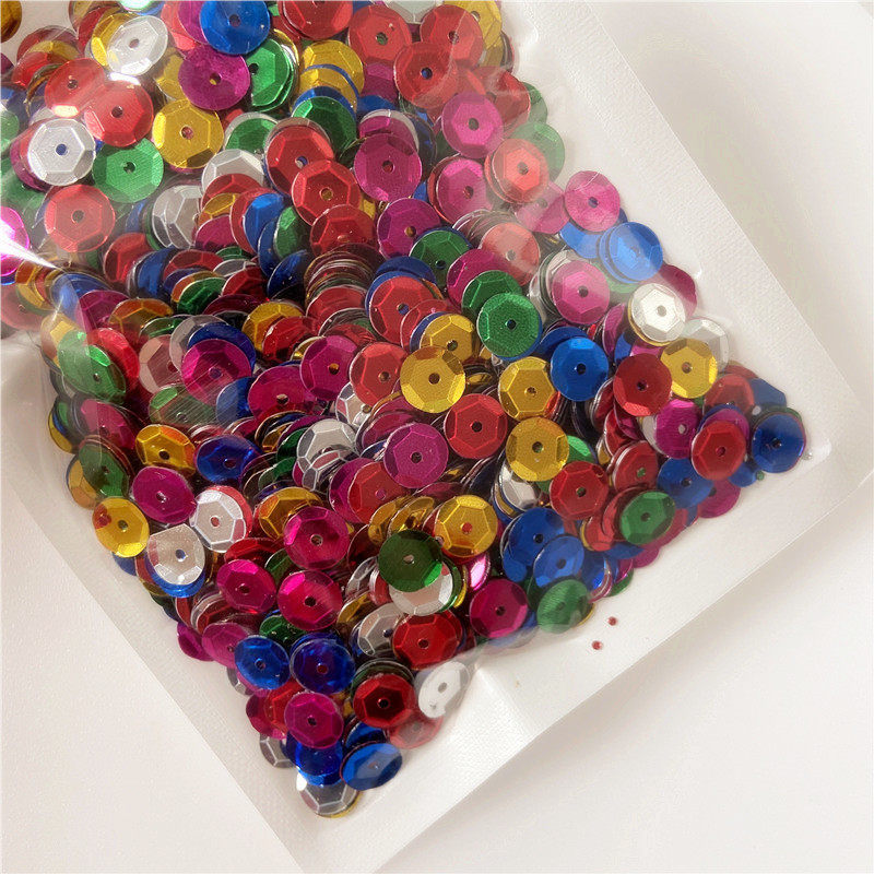 混色有孔亮片材料手工diy制作演出服珠片闪光亮片