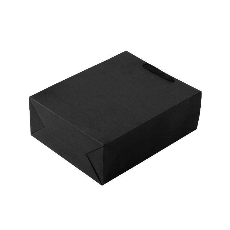 定制黑色文艺牛皮纸袋ins手提袋礼品袋服装店包装袋子订做印logo