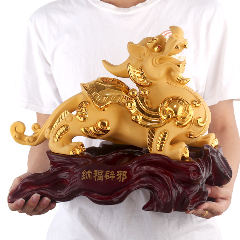 开光貔貅一对摆件大码招财皮丘家居风水客厅办公室桌装饰乔迁礼品