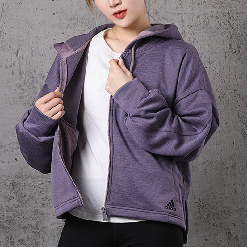 adidas阿迪达斯外套女装2020春季新款运动服连帽防风运动茄克