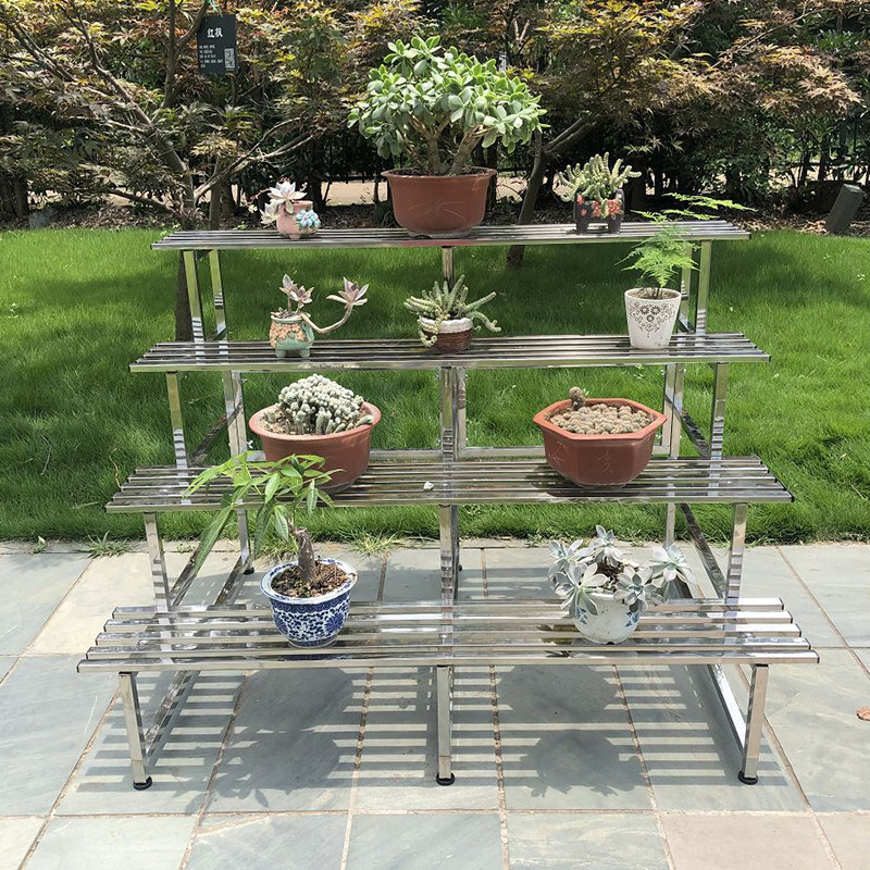 花架不锈钢多层阶梯阳台落地式铝合金室外花盆盆架花架