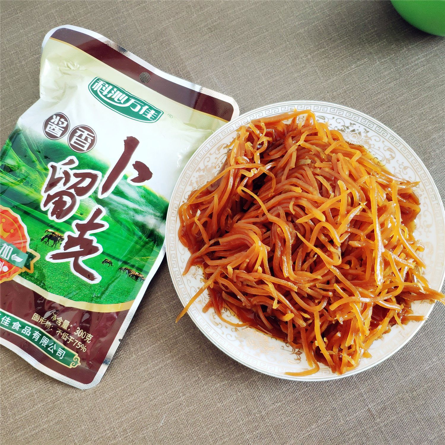 2套减4元科沁万佳酱香卜留克咸菜丝酱菜300g*4袋下饭菜小菜包邮