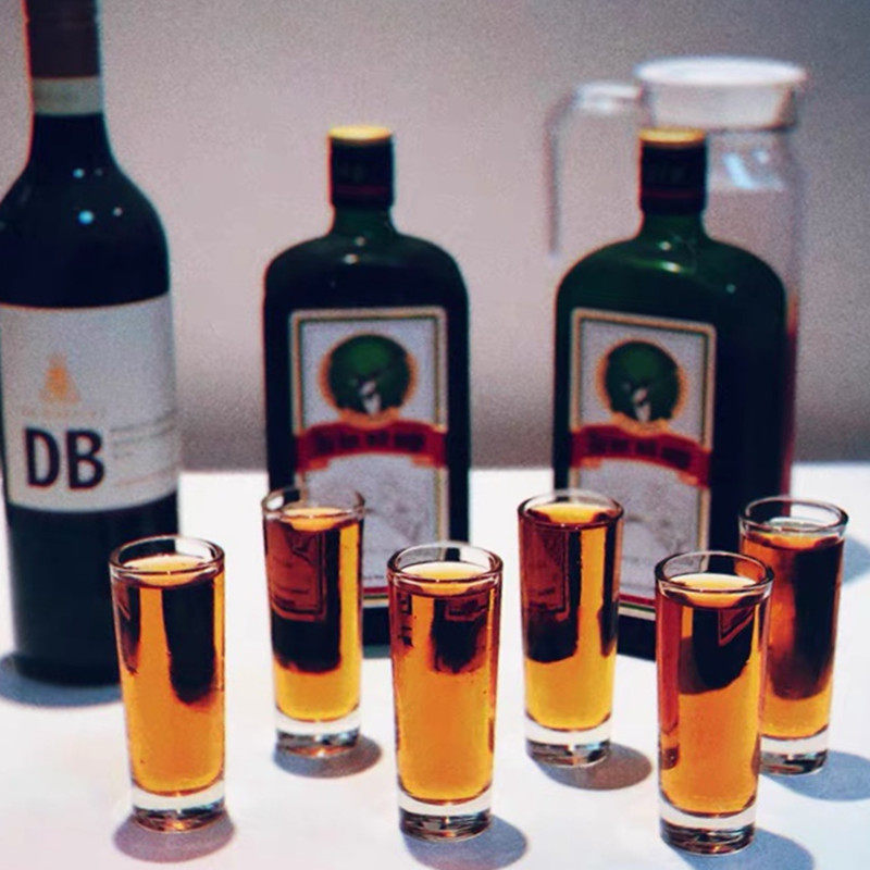 酒杯野格shot一口ktv子弹玻璃小酒白酒清酒白酒杯