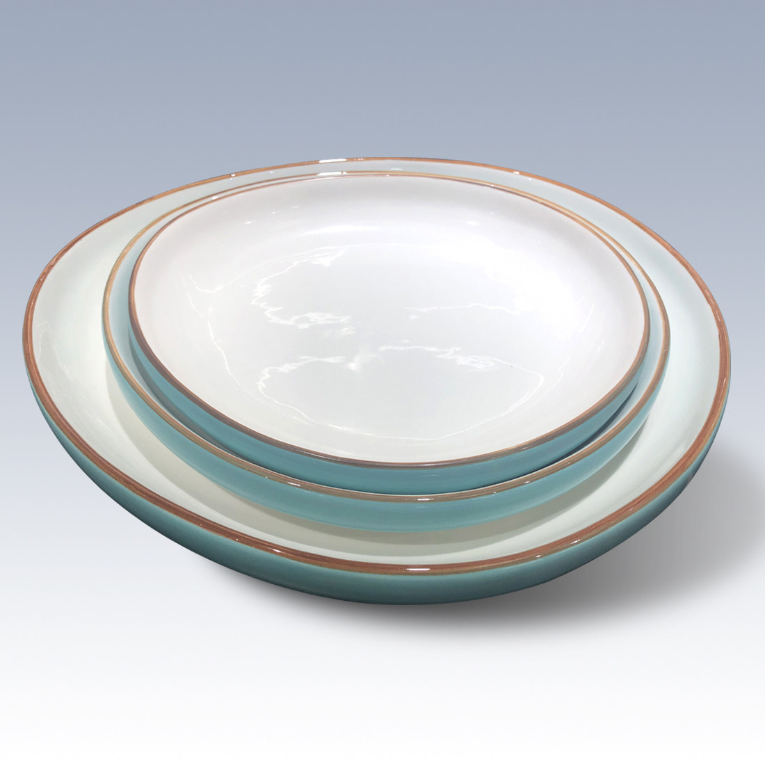 陶瓷清新淡雅瓷盘变形陶盘餐具手绘9寸10寸盘