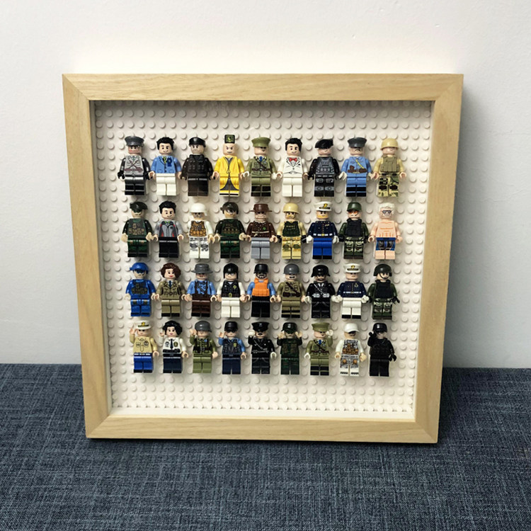 拼装玩具兼容乐高小人公仔人仔展示人偶积木相框塑料积木