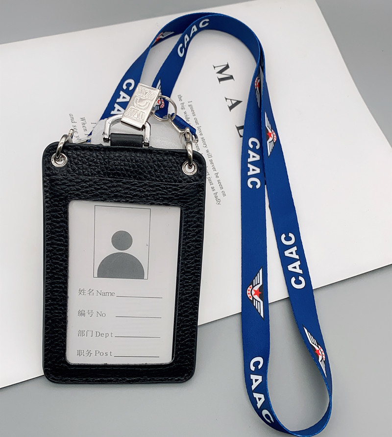 中国民航证件卡套小牛牛皮国航南航厦航竖版单层卡套