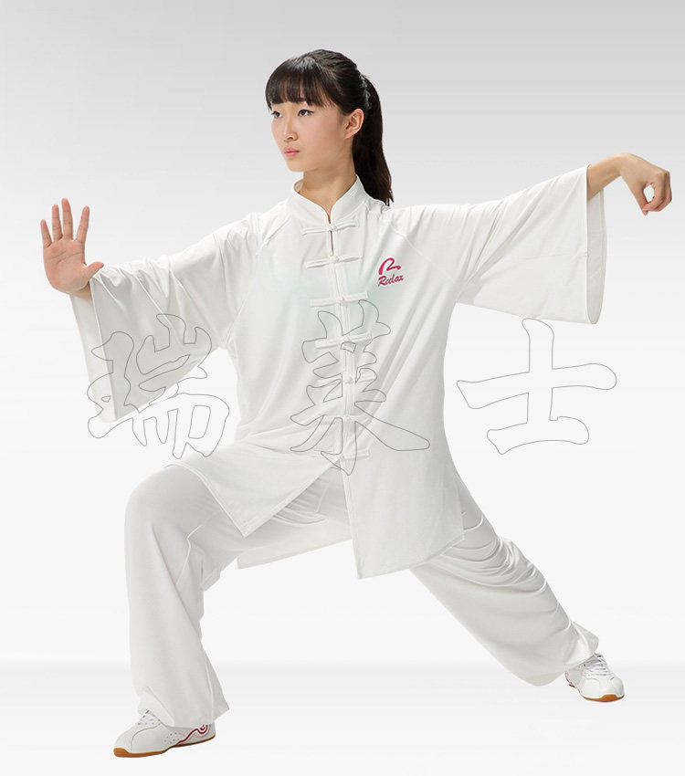 太极武术运丰服气气功牛奶丝女套头服夏晨练太极服