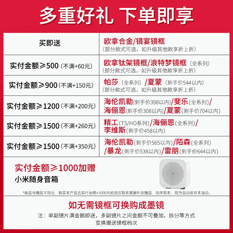 蔡司镜片数码型防蓝光近视眼镜片160钻立方铂金膜卡尔蔡司官方