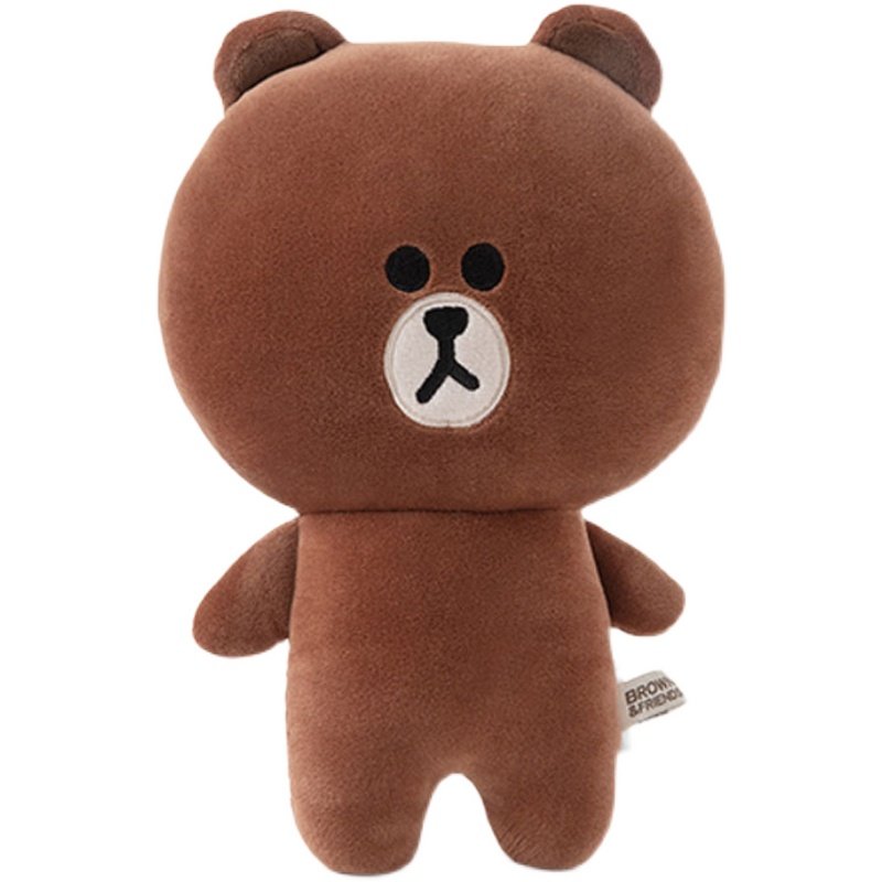 布朗熊毛绒玩具儿童抱枕公仔安睡手办动漫linefriends毛绒布艺类玩具