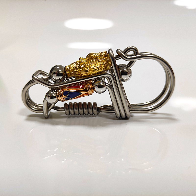 手工钥匙扣龙头不锈钢小鸟手工制制作汽车个性创意钥匙扣